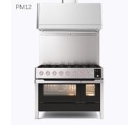 Ilve Cucina PM12 Panoramagic PM12FDS3 doppio forno e piano cottura 8 fuochi con fry top finitura inox da 121.6 cm