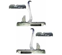 Ilve - Kit 2 cerniere 160 x 20 mm. complete di 2 portarulli per porta maxi forno 90 cm. con triplo vetro A/028/45 - KCF2694