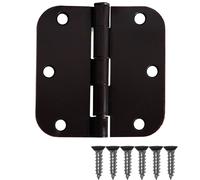 ILYAPA 48 pacchetto Olio strofinato Le carnini della porta di bronzo - cardini della porta interna da 3,5 x 3,5 pollici - 3 1/2 pollici con angoli di