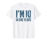 I'm 10 in Dog Years Funny 70th Birthday Gift Men Gag Maglietta