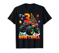 I'm 3 3rd Birthday Boy Monster Truck 3 Years Old Christmas Maglietta