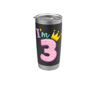 I'm 3 Corona Principi Terzo Compleanno Bicchiere termico in acciaio inox doppia parete