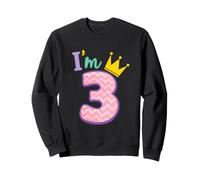I'm 3 Corona Principi Terzo Compleanno Felpa