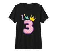 I'm 3 Corona Principi Terzo Compleanno Maglietta Premium