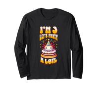 I'm 3 Lets Party Cute Axolotl 3 ° compleanno divertente bambini Bday Maglia a Manica