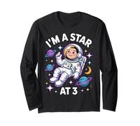 I'm 3 Space 3 ° Compleanno 3 Anni Maglia a Manica