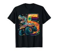 I'm 5, Hear Me Roar! Dino Truck Compleanno per Ragazzi Maglietta