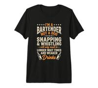 I'm A Bartender Not A Dog... Divertente Bartending Cool Bartender Maglietta Premium