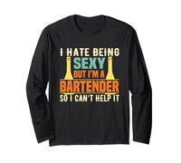I'm A Bartender So I Can't Help It Bartending Alcoholic Maglia a Manica