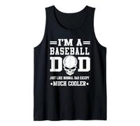 I'm A Baseball Dad Skull Softball Player Funny Fathers Day Canotta