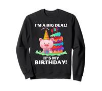 I'm A Big Deal It's My Birthday Funny Bday Pig Celebration Felpa