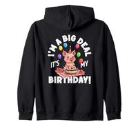 Im A Big Deal It's My Birthday Pig Kids Party Bday Felpa con Cappuccio