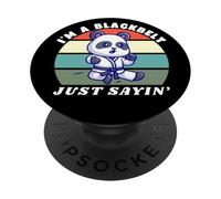 I'm A Blackbelt Just Sayin, Panda Karate, Panda di arti marziali PopSockets PopGrip Adesivo