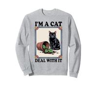 I'm A Cat Deal With It - Gatto divertente per amanti dei gatti Felpa