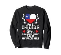 I'm a Chilean Girl Chilean Face Chile Flag Felpa