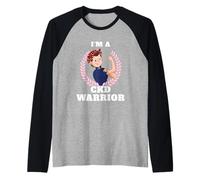 I'm a CKD Warrior Chronic Kidney Disease Awareness Maglia con Maniche Raglan