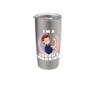 I'm a Crohns Warrior Crohns Disease Awareness Bicchiere termico in acciaio inox doppia parete