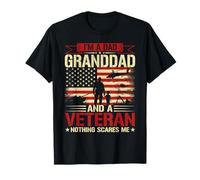I'm A Dad Granddad And Veteran Fathers Day Papa Nonno Maglietta