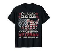 I'm A Dad Papa And Veteran Divertente Retro Papà Festa del papà Maglietta