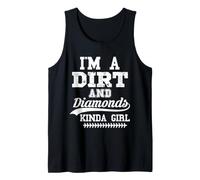 I'm a Dirt And Diamonds Kinda Girl Baseball Mom Sports Fan Canotta