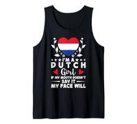 I'm a Dutch Girl Dutch Face Netherlands Flag Canotta