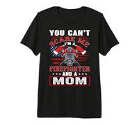 I'm A Firefighter And A Mom American Flag Fireman Maglietta Premium