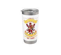 I'm A Firefighter We Never Die Funny Fireman Firefighters Bicchiere termico in acciaio inox doppia parete