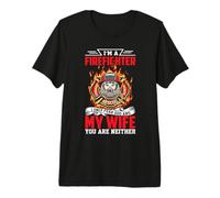 I'm A Firefighter Wife Fireman Proud Firefighters Lovers Maglietta Premium