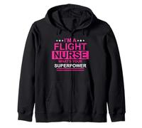 I'm A Flight Nurse What's Your Superpower Nursing Nurses Felpa con Cappuccio