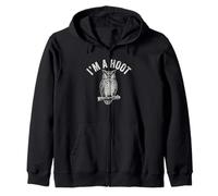 I'm A Hoot Funny Owl Vintage con Umorismo da Topo Felpa con Cappuccio