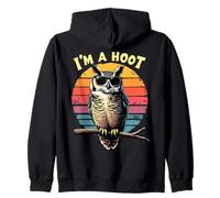 I'm A Hoot Sarcastico Detto Gufo Uccello Retro Vintage Divertente Felpa con Cappuccio