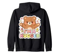 I'm A Hugger Cute Bear Peluche Animale Ragazza Donne Abbracciare Abbraccio Felpa con Cappuccio