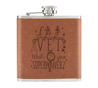 I'M A Ifp What's Your Superpower 170ml pelle Sintetica Hip Flask Tan - Funny