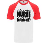 Im A Infermiera Whats il Tuo Superpotere Allattamento DA UOMO S/S Baseball