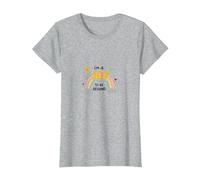 Im a Joy to Be Around Rainbow Positivity Citazione Maglietta, Donna, Grigio Melange, S