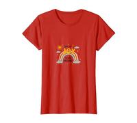 Im a Joy to Be Around Rainbow Positivity Citazione Maglietta, Donna, Rosso, L