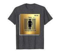 I'm a Limited Edition Barcode Woman Wall Art Maglietta, Uomo, Grigio Scuro, 5XL