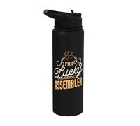 I'm A Lucky Assembler St. Patricks Day Assemblatore Stainless Steel Insulated Water Bottle