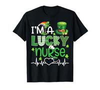 I'm A Lucky Nurse Shamrock Stethoscope Funny St Patricks Day Maglietta