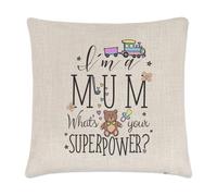 I'M A Mamma Cosa C'È Your Superpower Lino Cuscino Cover - Divertente Mummia