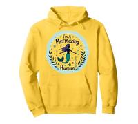 Im A Mermazing Human - Sirena Stravagante Felpa con Cappuccio, Unisex per Adulti, Limone, M