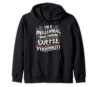 I'm A Millennial Coffee Is My Personality - Felpa con Cappuccio