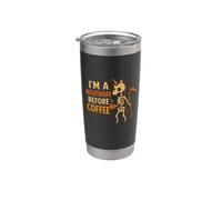 I'm A Nightmare Before Coffee, simpatico scheletro di unicorno, caffeina Bicchiere termico in acciaio inox doppia parete