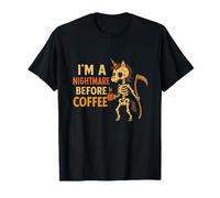 I'm A Nightmare Before Coffee, simpatico scheletro di unicorno, caffeina Maglietta