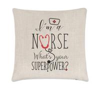 I'M A Nurse Cosa C'È Your Superpower Lino Cuscino Cover - Divertente Supereroe