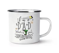 I'M A Papà Cosa C'È Your Superpower Rétro Smalto Tazza Day Divertente Camping