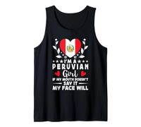 I'm a Peruvian Girl Peruvian Face Peru Flag Canotta