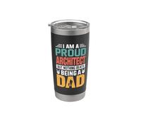 I'm A Proud Architect Being A Dad Funny Fathers Bicchiere termico in acciaio inox doppia parete
