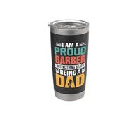 I'm A Proud Barber Being A Dad Funny Fathers Bicchiere termico in acciaio inox doppia parete