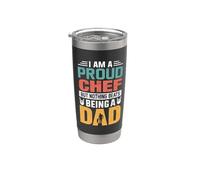 I'm A Proud Chef Being A Dad Funny Fathers Bicchiere termico in acciaio inox doppia parete